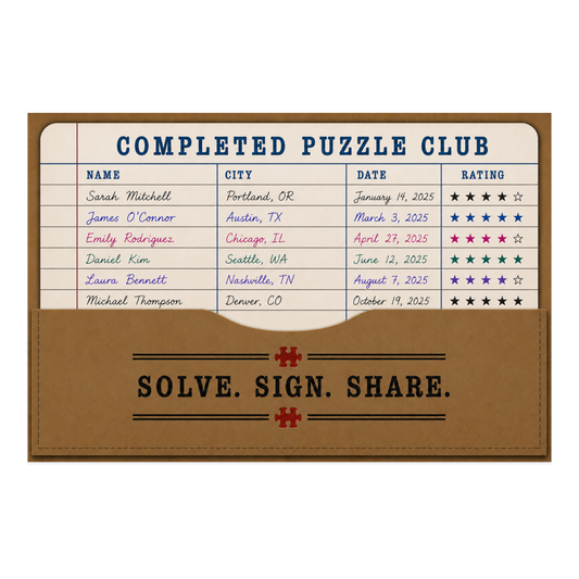 Puzzle Completion Card