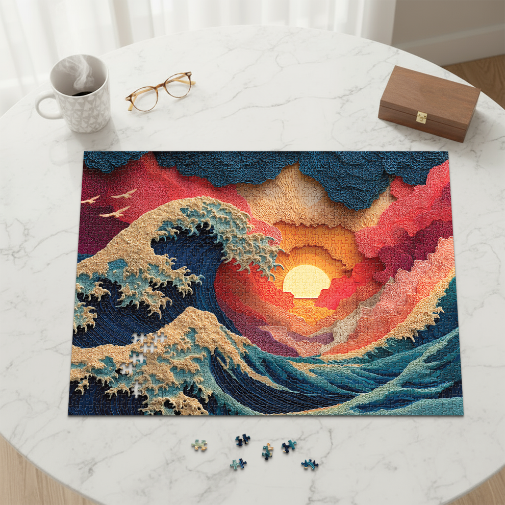 Great Wave 1000-Piece Jigsaw Puzzle | Final Piece Puzzles