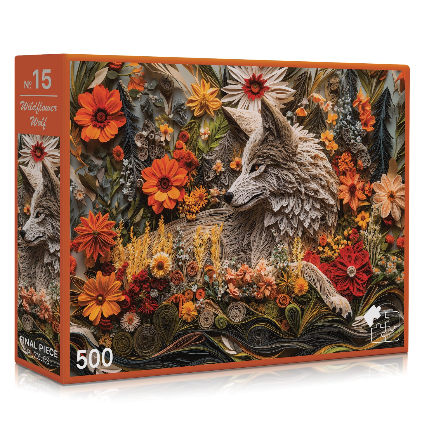 No. 15 - Wildflower Wolf - 500 Piece