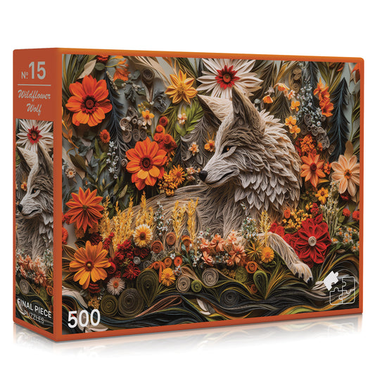 No. 15 - Wildflower Wolf - 500 Piece