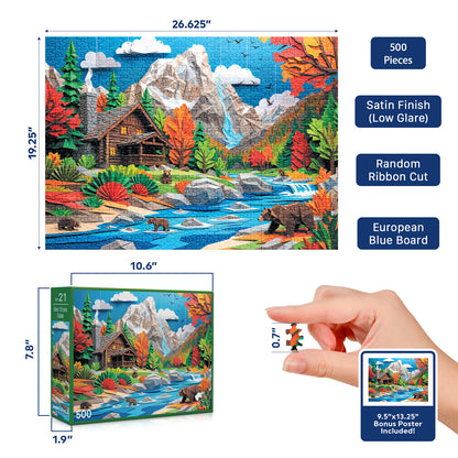 No. 21 - Bear Creek Cabin - 500 Piece